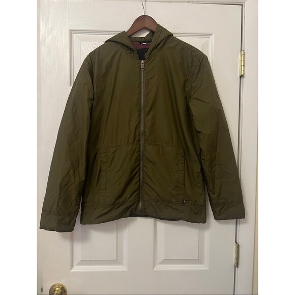 AETHER Lightweight Hooded Jacket – Olive/Maroon - Picture 1 of 16